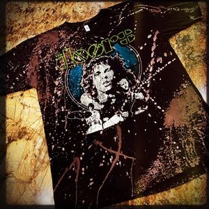 Acid Washed Bleached Jim Morrison Doors Tee
